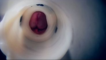 Image ma bite PULSE &agrave_ l'int&eacute_rieur vue endoscopique - 3 cum - triple cum crampie