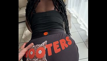 Image Ripped a Small Hole in my Booty Shorts and Got a Creampie