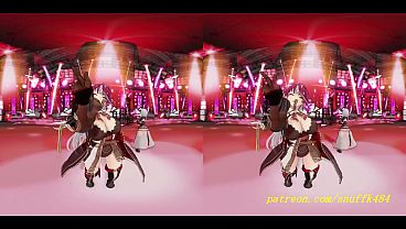 Image VR180 mmd NoeMari Dance 3d hololive Hentai
