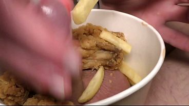 Image Food Fetish Blow Job in Chicken and Fries and Eat this with Taste