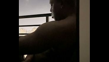 Image Blowjob on the hotel balcony with my roommate -amateur couple- nysdel