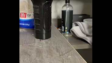 Image Hung Stud Makes a Protein Shake in His Fleshlight