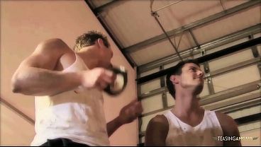 Image As an apology car mechanics give this milf a hot MMF threesome