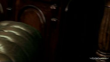 Image Rather than continue fingering herself the blonde milf chooses to suck on a big cock