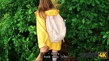 Image HUNT4K. She sucked a dick and kissed her BF after