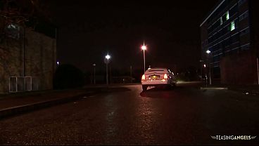 Image The rich brunette milf loves fucking in her limousine during intense group sex