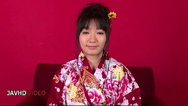 Image Chiharus passionate JAV performance includes a Japan blowjob then kimono fuck