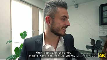 Image MATURE4K. Horny neighbour mistress seduced a young couple...