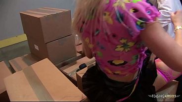 Image To help the blonde milf with big boobs who fell he offers his big cock