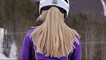 Image Sex in the snow. Inga knows how to have fun on the ski slopes.