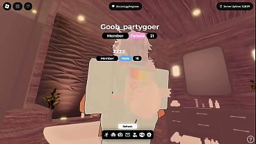 Image 1 boy and 1 partygoer girl having fun on bathroom on roblox