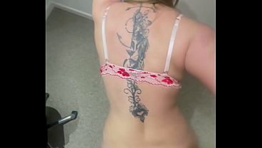 Image Stepson fuck me hard from the back, jumping on his huge cock, lick his ball&rsquo_s finish on tits