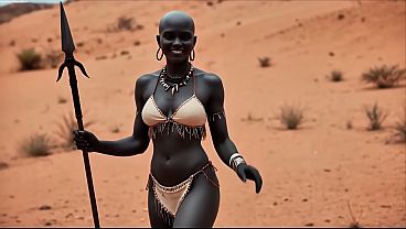 Image My Trip to Wakanda: Tribal Women Try White Cock First Time (Interracial AI Video)