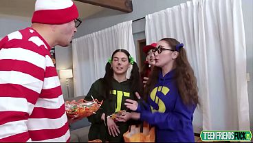 Image 3 Best Friends Share a Big Cock for Halloween