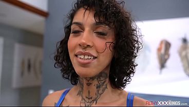 Image Big tit ebony takes on 2 big black cocks