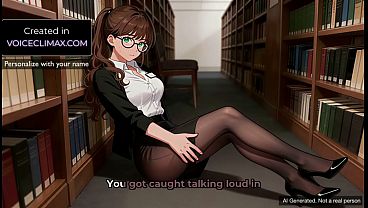 Image Hentai Librarian Femdom Punishment: Caught Talking Loud - F4M JOI ASMR - Anime Librarian With Glasses Voiced POV