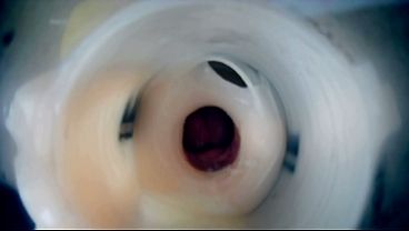 Image ma bite PULSE &agrave_ l'int&eacute_rieur vue endoscopique - 2 cum - double cum crampie - intern camera