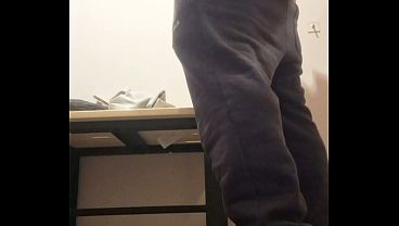 Image Horny in Fitting Room - Stroking Big Dick Until Huge Cumshot Almost Caught Risky