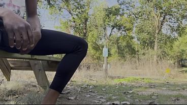 Image Public park bench jerkoff