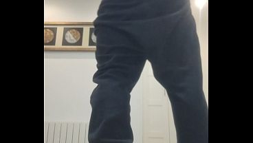 Image Playing with my cock until I cum - risk of being caught.