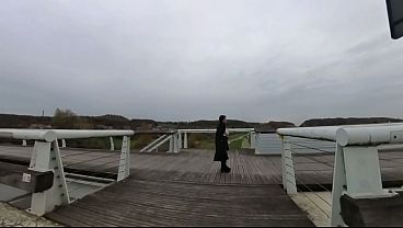 Image My wife show her big natural tits in the street