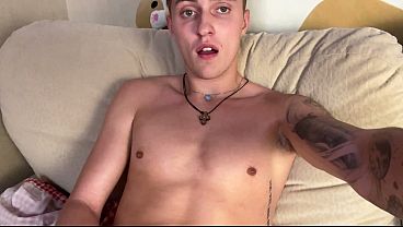 Image Alex's hot cum on his body!