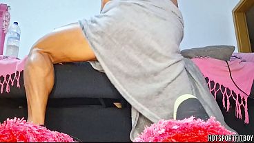 Image Amateur Big Dick Hands-Free Fleshlight Humping Sofa - Loud Moans & Pulsing Ass - Cum inside