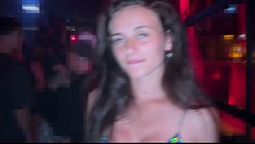 Image Beautiful whore openly seduces guys into sex by dancing without panties