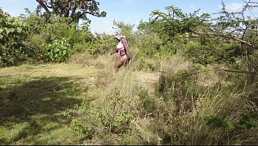 Image Big Ass Booty Girl Exercising Naked in the Park! Damn She Got the Cakes