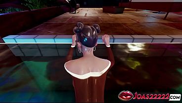 Image Big Tits Girl Jenn in Pool 3D Hentai - Floating Missionary and Doggystyle Underwater Fuck, Lifting Tied Fuck Ending in a Creampie