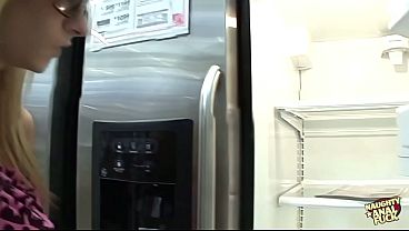 Image Blonde Hillary Scott receives her gangbang double penetration facial meal on a glass platter.