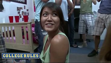 Image COLLEGE RULES - Sexy Students Turn A Dorm Bash Into A Contest To See Who Gets The Most Facial Sprays