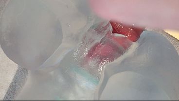 Image Cumshot Massif sur Vaginette Translucide &ndash_ Slow Motion Finale