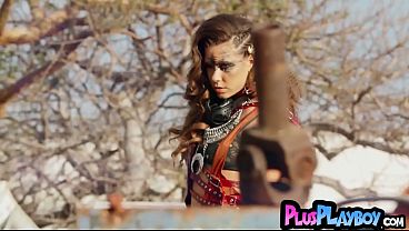 Image Curvy figure MILF model Gia Ramey wild posing after hot striptease session