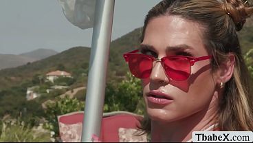 Image Fucking the tight ass of this Trans pool babe