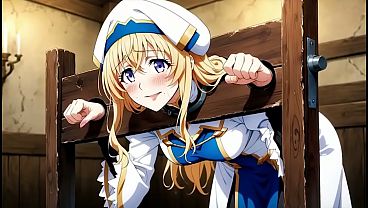 Image Goblin Slayer saved the priestess from the goblins so he could use her himself.