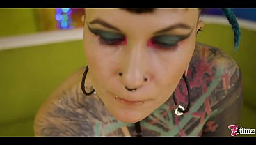 Image Goth Queen Teases Tiny Tits & Nipples Then Takes Rough Doggy, Dripping Facial Cumshot