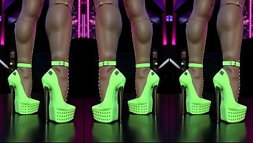 Image High-Heels on a counter in a nightclub. AI-Generated