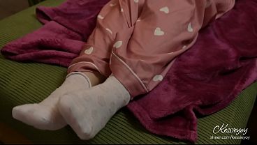 Image Horny Stepsis in Cute Pajamas Ruined My Orgasm with Her Small Feet