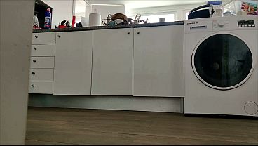 Image Horny wife fucks handyman under the sink