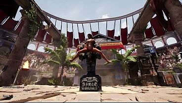 Image Lara Croft awakens his rock hard cock with her pussy 3D Hentai Game. Animation