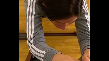 Image Mirror fuck with guy in a cap (kisses, big dick blowjob, standing doggy)