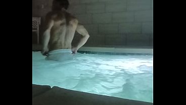 Image Muscle Man Public Jacuzzi