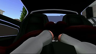 Image Second Life Black man fucks white woman in a car and on a couch