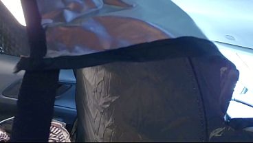 Image 白昼のショッピングセンターで人目を気にせずカーSEX！【素人中出しハメ撮り】舞40代中出し大好きパイパン主婦。