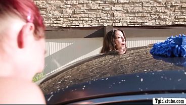 Image Slut carwashers give this customer a extra anal