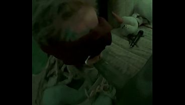 Image Tattooed Blindfold Slut Dim Room, Deep BJ, Anal , Facial, POV