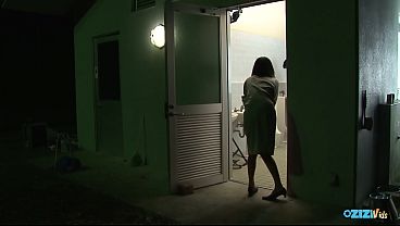 Image This bitch made some weird and loud noises before squirting on this tiled bathroom floor.