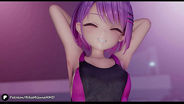 Image Tomoare Provocation Dance - Tokoyami Towa & Kazama Iroha | Virtual Youtuber MMD R-18 Ecchi Hentai